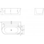 Ванна акриловая Belbagno BB409 Ванна акриловая Belbagno BB409